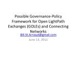 Possible Governance-Policy Framework for Open LightPath Exchanges (GOLEs) and Connecting Networks - slide 1