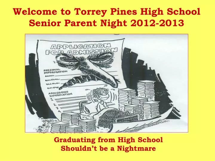 welcome to torrey pines high school senior parent night 2012 2013