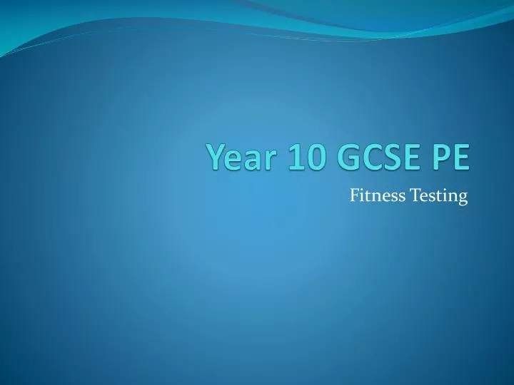 year 10 gcse pe