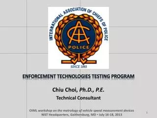 Enforcement Technologies Testing Program