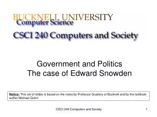 Government and Politics The case of Edward Snowden