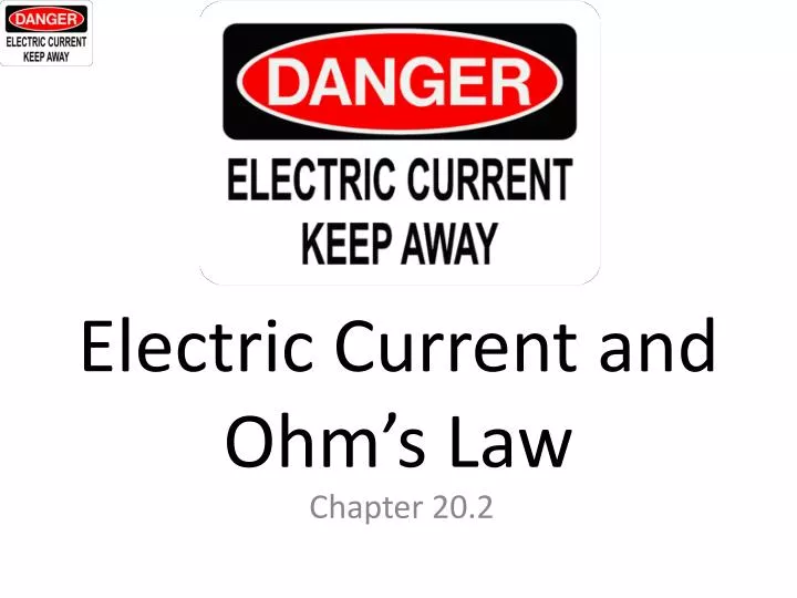 electric current and ohm s law