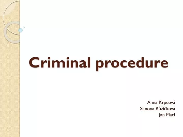 criminal procedure