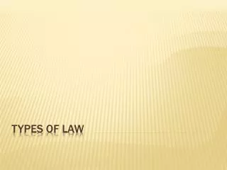 Types of Law