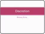Discretion - slide 1