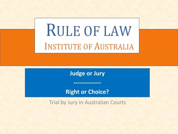 trial by jury in australian courts