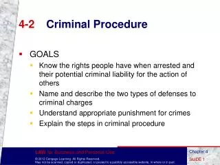 4-2	 Criminal Procedure