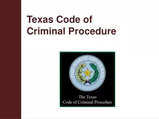 texas code of criminal procedure