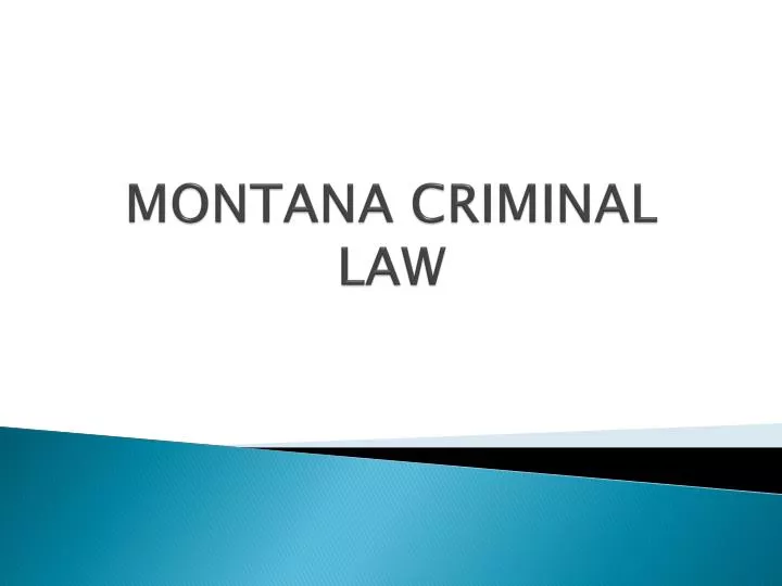 montana criminal law