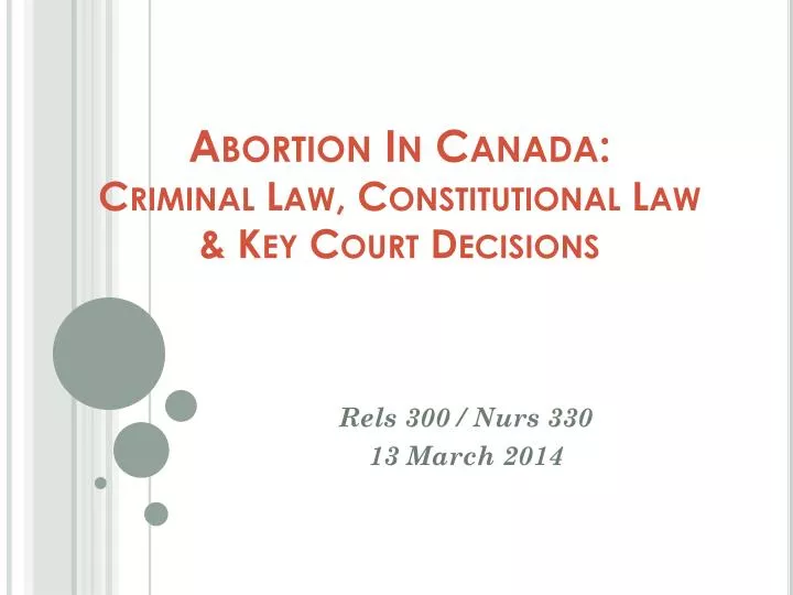 abortion in canada criminal law constitutional law key court decisions