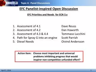 EFC Panelist-inspired Open Discussion