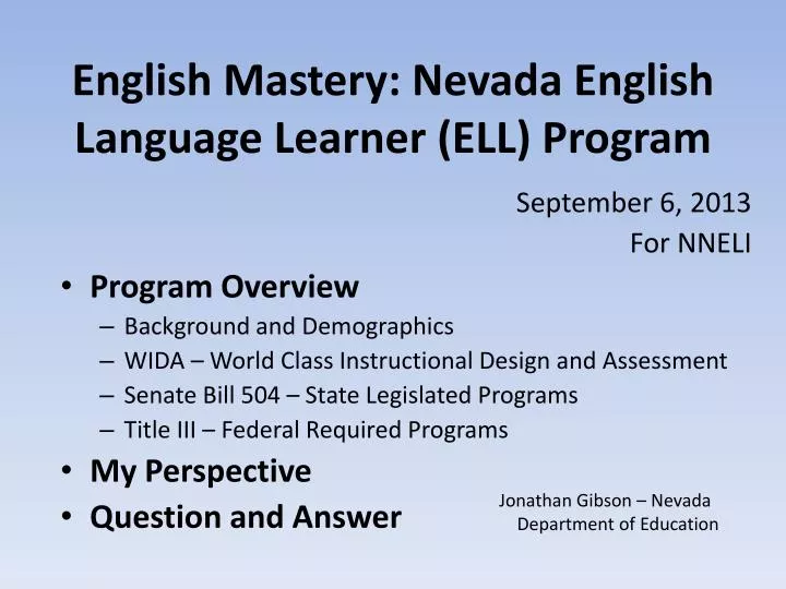 english mastery nevada english language learner ell program