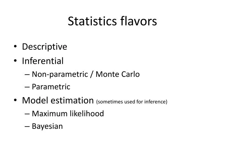 statistics flavors