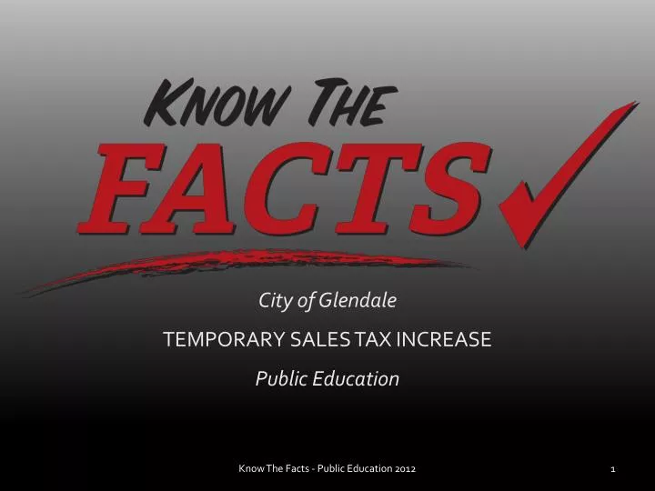 city of glendale temporary sales tax increase public education