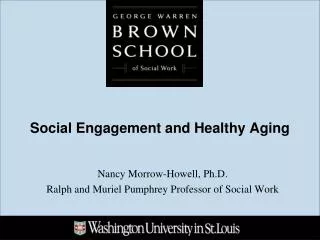 Social Engagement and Healthy Aging