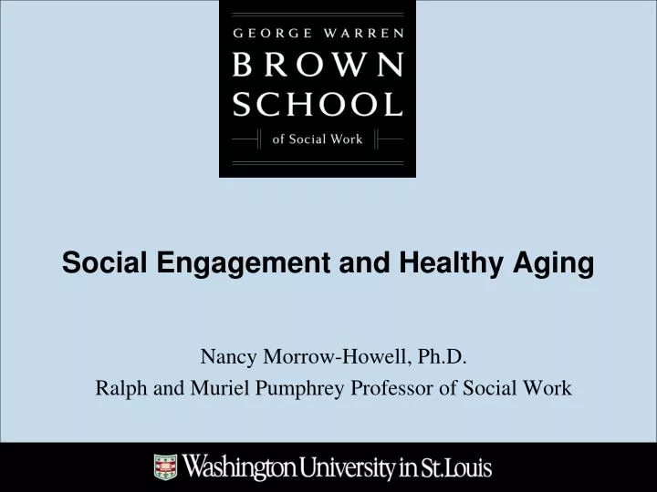 social engagement and healthy aging