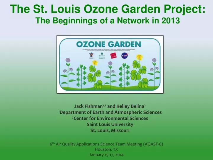 the st louis ozone garden project the beginnings of a network in 2013