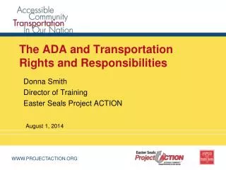 The ADA and Transportation Rights and Responsibilities