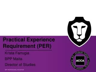 Practical Experience Requirement ( PER)