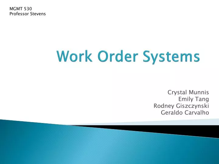 work order systems