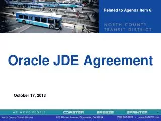 Oracle JDE Agreement