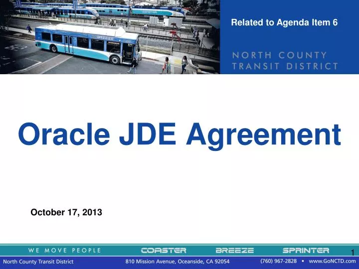 oracle jde agreement