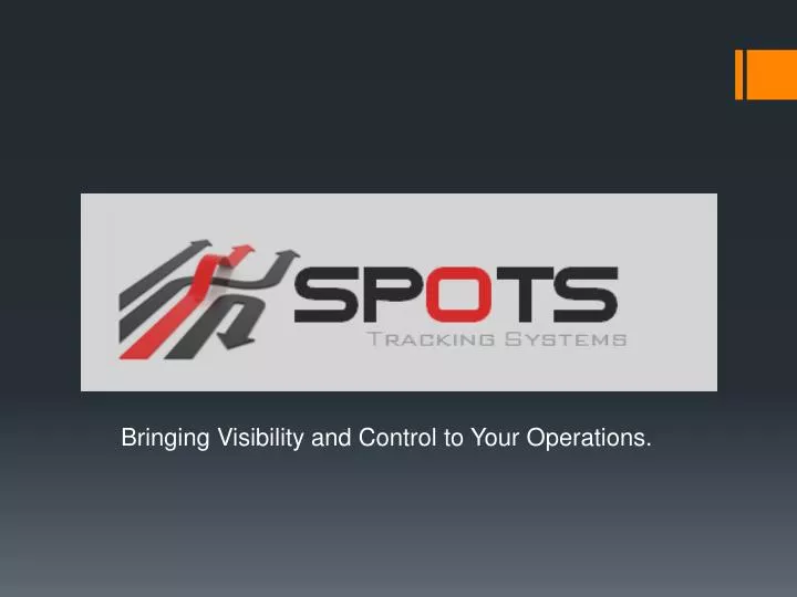 bringing visibility and control to your operations