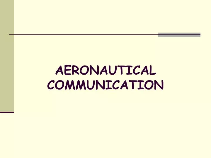 aeronautical communication