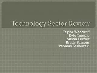 Technology Sector Review