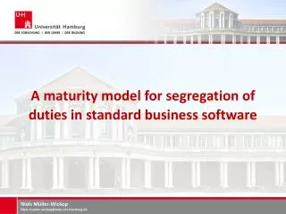 A maturity model for segregation of duties in standard business software