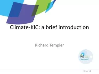 Climate-KIC: a brief introduction