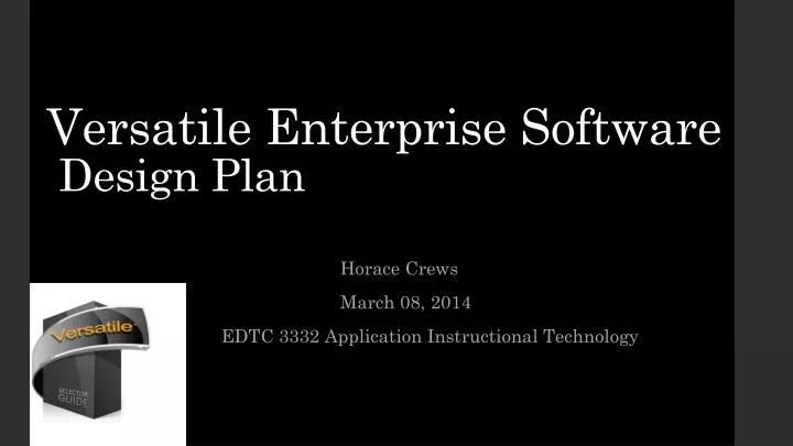 versatile enterprise software design plan