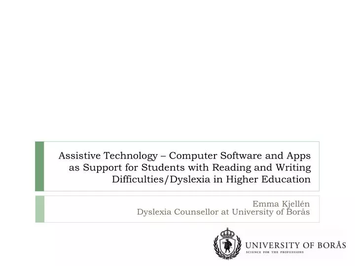 emma kjell n dyslexia counsellor at university of bor s