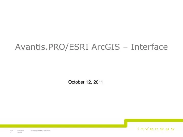 avantis pro esri arcgis interface