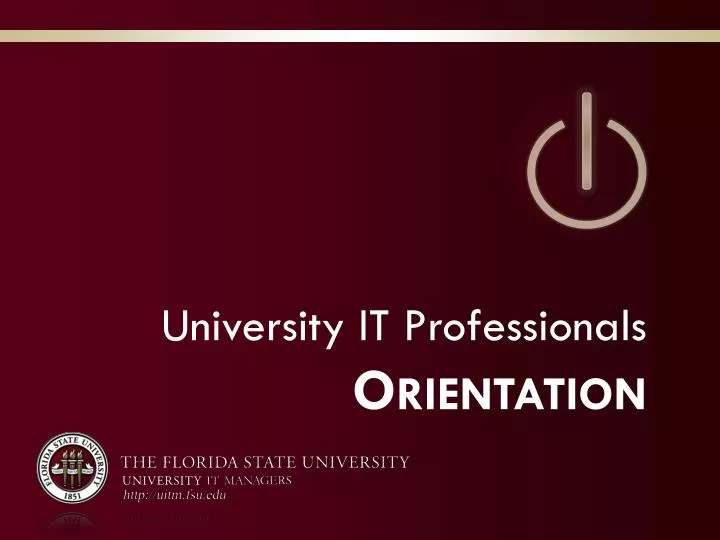 university it professionals orientation