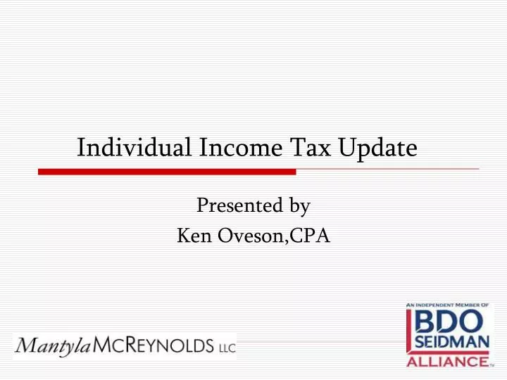individual income tax update