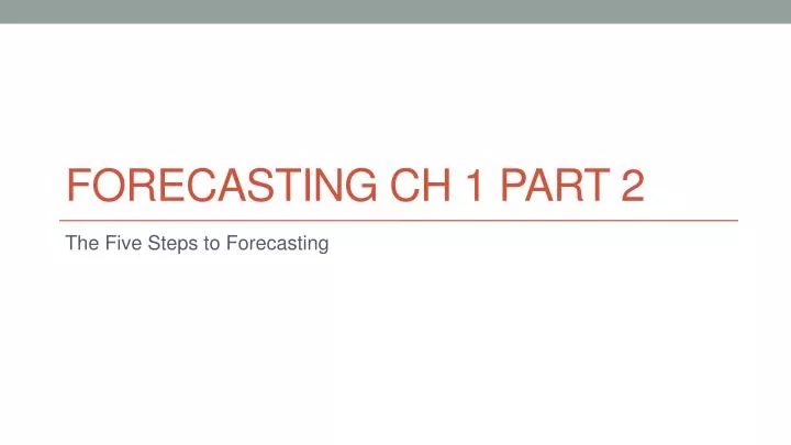 forecasting ch 1 part 2