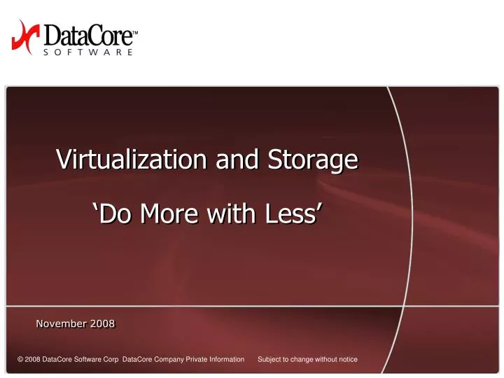 virtualization and storage do more with less