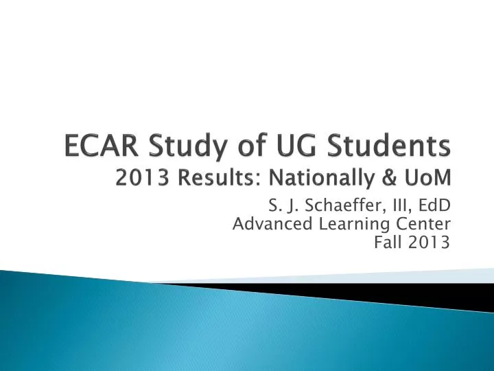 ecar study of ug students 2013 results nationally uom