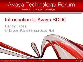 Introduction to Avaya SDDC