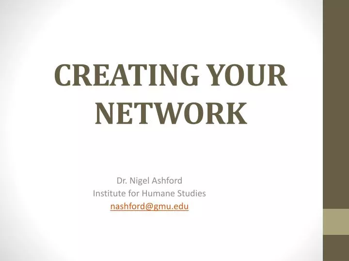 creating your network
