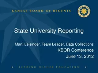 State University Reporting