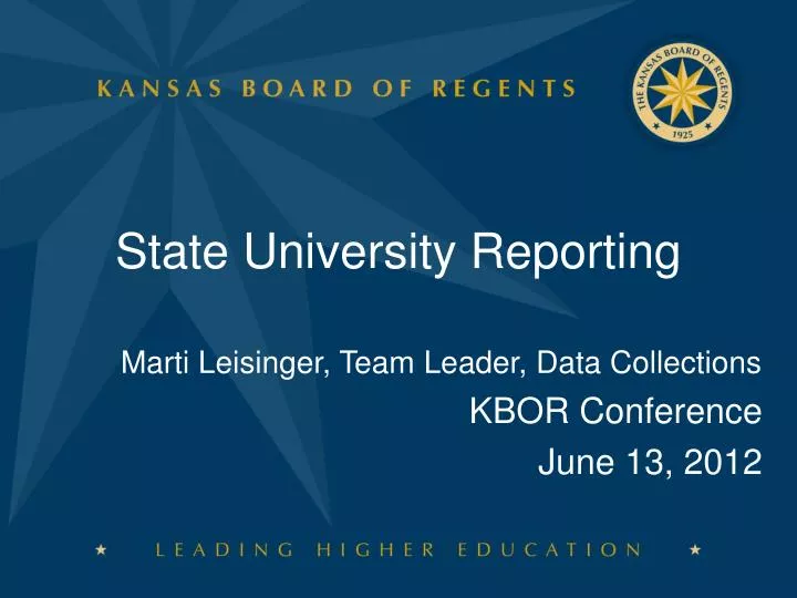 state university reporting