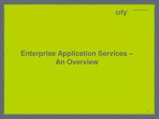 Enterprise Application Services – An Overview