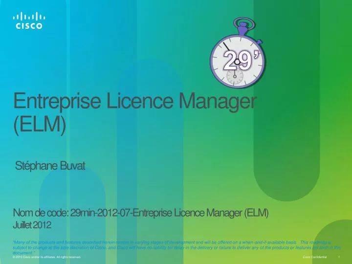 entreprise licence manager elm