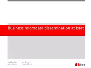 Business microdata dissemination at Istat