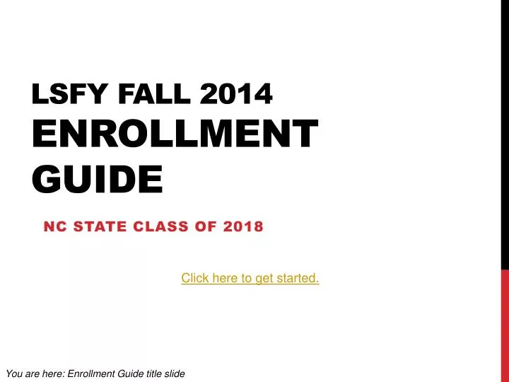 lsfy fall 2014 enrollment guide