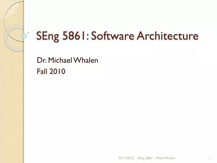 seng 5861 software architecture