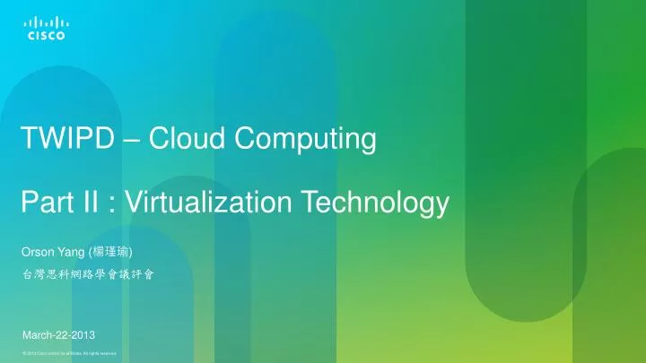twipd cloud computing part ii virtualization technology