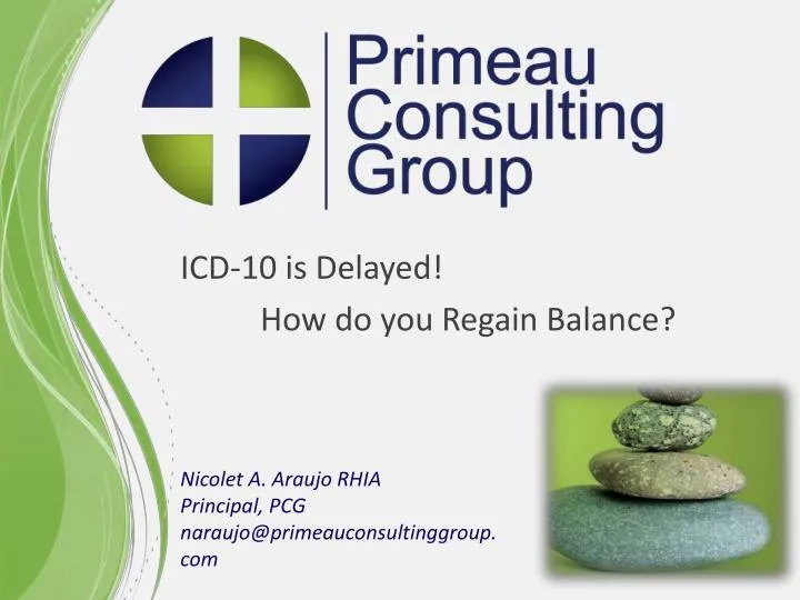 icd 10 is delayed how do you regain balance